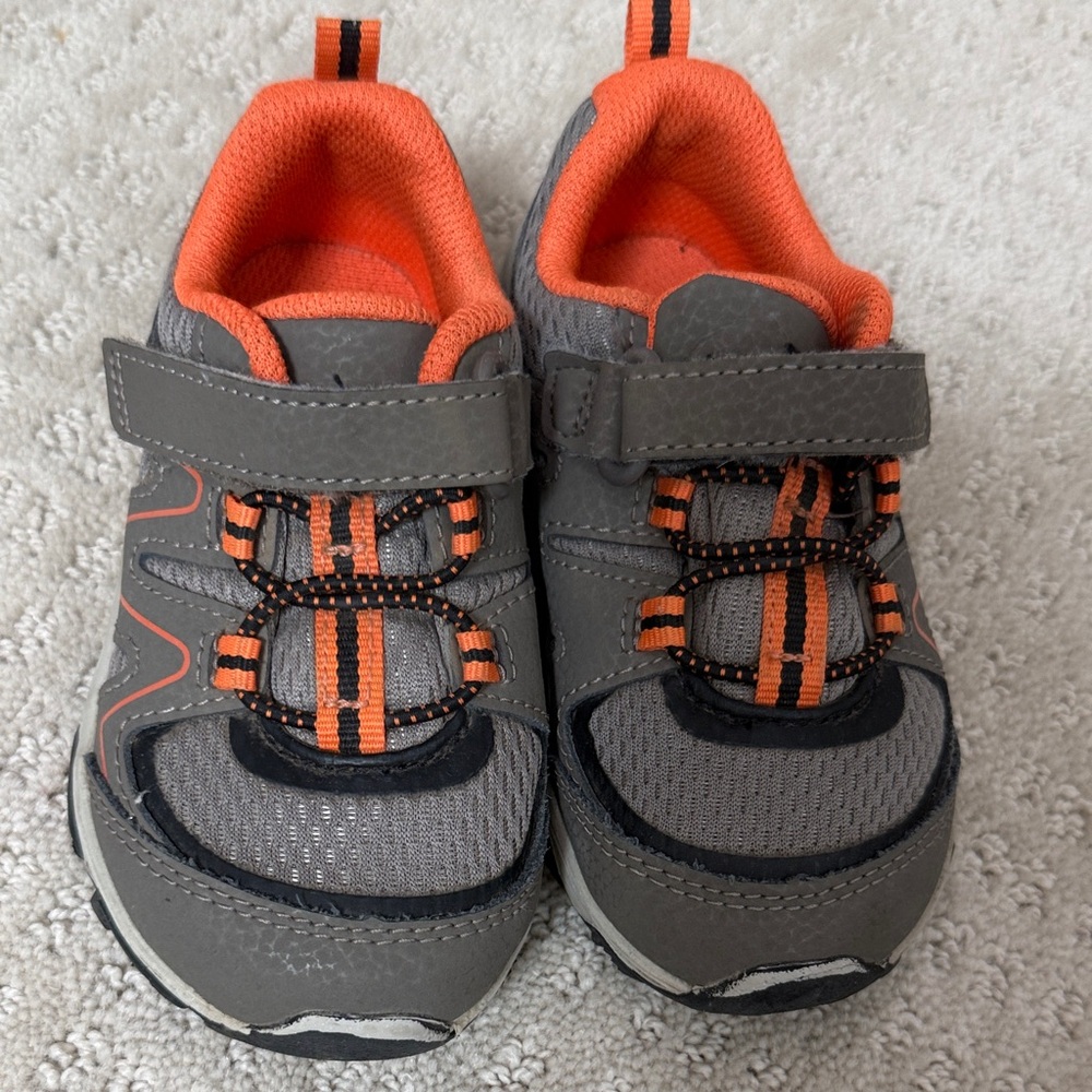Merrell Gray and Orange Kids' Hook-and-Loop Active Sneakers